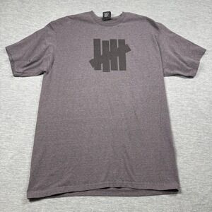 Undefeated T Shirt Men XL Grey Heather 5 Strike Logo Graphic Short Sleeve Tee